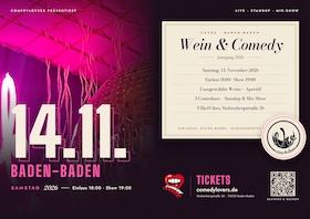 Wein & Comedy // Baden-Baden - 4 Weine + 3 Comedians
