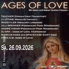 AGES OF LOVE 10 - Trance- & Techno | 5 Jahre Ü40 Techno Classics in Bad Homburg