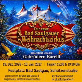 Erster Bad Saulgauer Weihnachtszirkus 2026/27