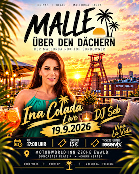 Malle über den Dächern von Herten - Mallorca Rooftop Sundowner Party