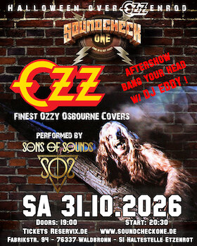 OZZ Halloween Night – Ozzy Tribute by SONS OF SOUNDS + DJ Eddy Aftershow Party