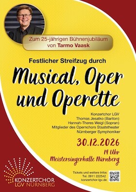 Festlicher Streifzug durch Musical, Oper und Operette - zum 25-jährigen Bühnenjubiläum von Tarmo Vaask