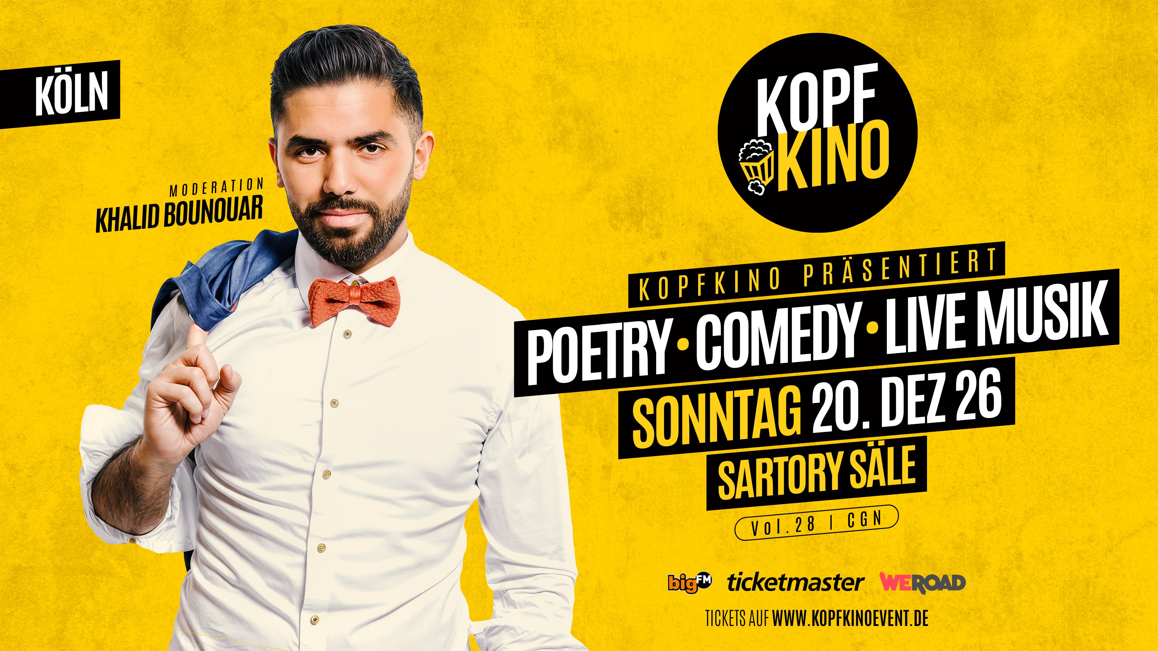 Kopfkino Vol.28: Poetry • Comedy • Live Musik
