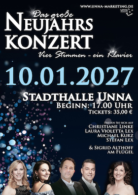 Das große Neujahrskonzert - Vier Stimmen - ein Klavier