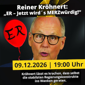 Reiner Kröhnert: „ER – Jetzt wird's MERZwürdig!“ | Magdeburg | machwerk - Reiner Kröhnert: „ER – Jetzt wird’s MERZwürdig!“ | Magdeburg | machwerk