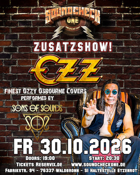 Zusatzshow: OZZ – Ozzy Osbourne tribute by SONS OF SOUNDS