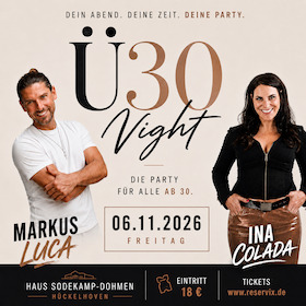 Ü30 Schlager Night – Dein Abend. Deine Zeit. Deine Party!