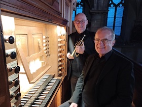Adventskonzert mit Thomas Strauß (Orgel) und Bernhard Münchbach (Trompete) an den beiden Orgeln der Stadtkirche