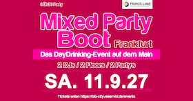 Mixed Party Boot Frankfurt - Das Daydrinking Event auf dem Main