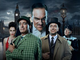 »Sherlock Holmes: Der Fall Moriarty« - Komödie von Ken Ludwig mit Jan Sosniok, Oliver Dupont, Katy Karrenbauer u. a.