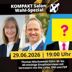 KOMPAKT Salon: Wahl-Spezial mit Vertretern von Die Linke, SPD und FDP | Magdeburg | machwerk