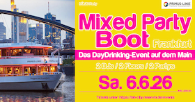 Mixed Party Boot Frankfurt - Das DayDrinking Event auf dem Main