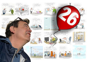 Satirischer Jahresrückblick mit Cartoons und Karikaturen von Mario Lars
