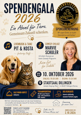 Spendengala 2026 - Tierschutzverein für den Landkreis Dillingen e.V.