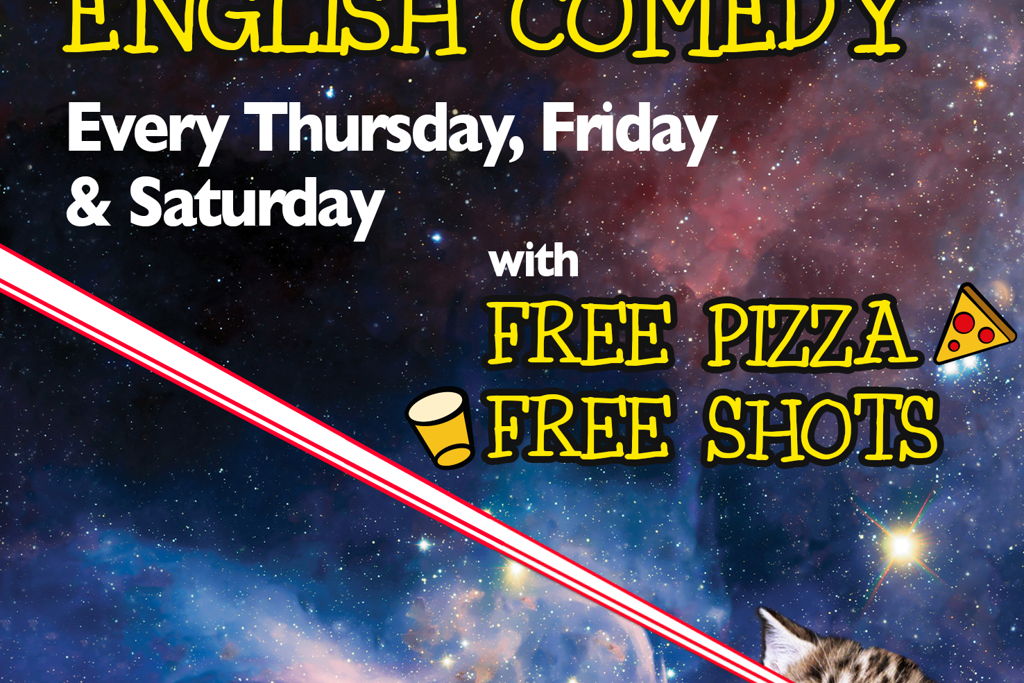 Laughs, Pizza & Shots – English Comedy Night in the Heart of Berlin!