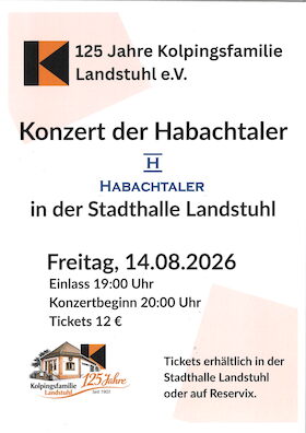 125 Jahre Kolpingsfamilie Landstuhl - Jubiläumsveranstaltung mit den Habachtaler