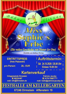 Miss Sophie´s Erbe - Die wahre Geschichte von Dinner for One - Komödie von Andreas Wening