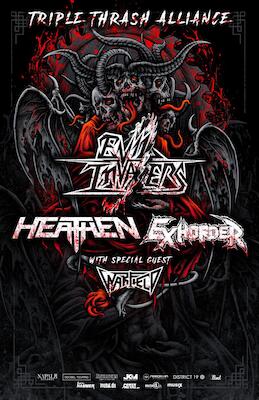 Evil Invaders + Heathen + Exhorder + Warfield - Triple Thrash Alliance