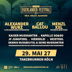 Original Egerländer Festival 2027 - Deutschlands größtes Blasmusik-Festival am Rhein