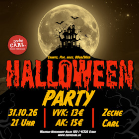HALLOWEEN PARTY 2026 - “Halloweenparty in allen Hallen“