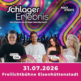 SchlagerErlebnis 2026 - mit Kerstin Ott, Norman Langen, Sonia Liebing und weiteren