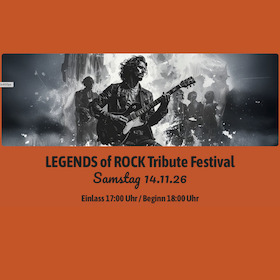 Legends of Rock mit Led Zeppelin (by Letz Zep), AC/DC (by She’s got Balls) und Janis Joplin (by Kozmic Blue)