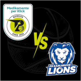 Medikamente per Klick Bayreuth vs. PS Karlsruhe Lions