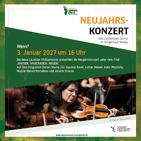 Neujahrskonzert der Neuen Lausitzer Philharmonie - "WASSER, IMMIGRATION, REISEN"