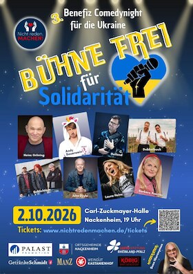 Bühne frei für Solidarität - 3. Benefiz Comedynight für die Ukraine