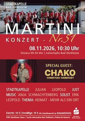 Martinikonzert Nr. 51 - Special Guest: Chako Habekost
