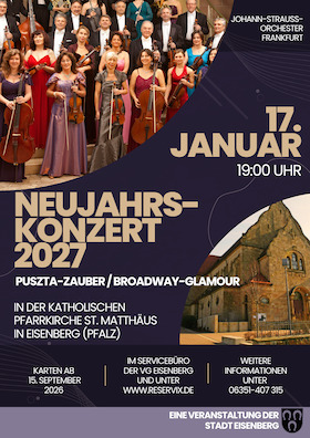 Neujahrskonzert mit dem Johann-Strauß-Orchester Frankfurt - Neujahrskonzert 2027 mit dem Johann-Strauß-Orchester Frankfurt