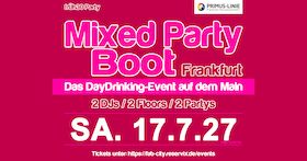Mixed Party Boot Frankfurt - Das Daydrinking Event auf dem Main