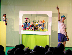SPIELKORB Kindertheater - Vollpfosten
