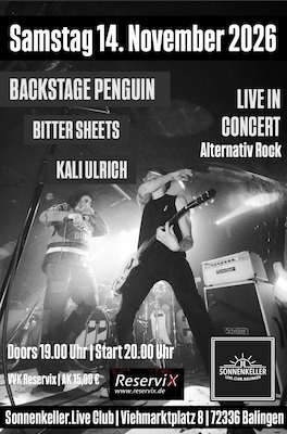 Backstage Penguin + Bitter Sheets + Kali Ulrich